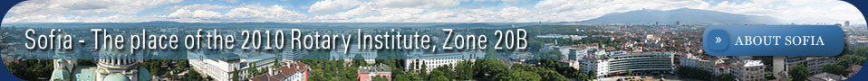 Rotary Institute Zone 20B, Sofia 2010